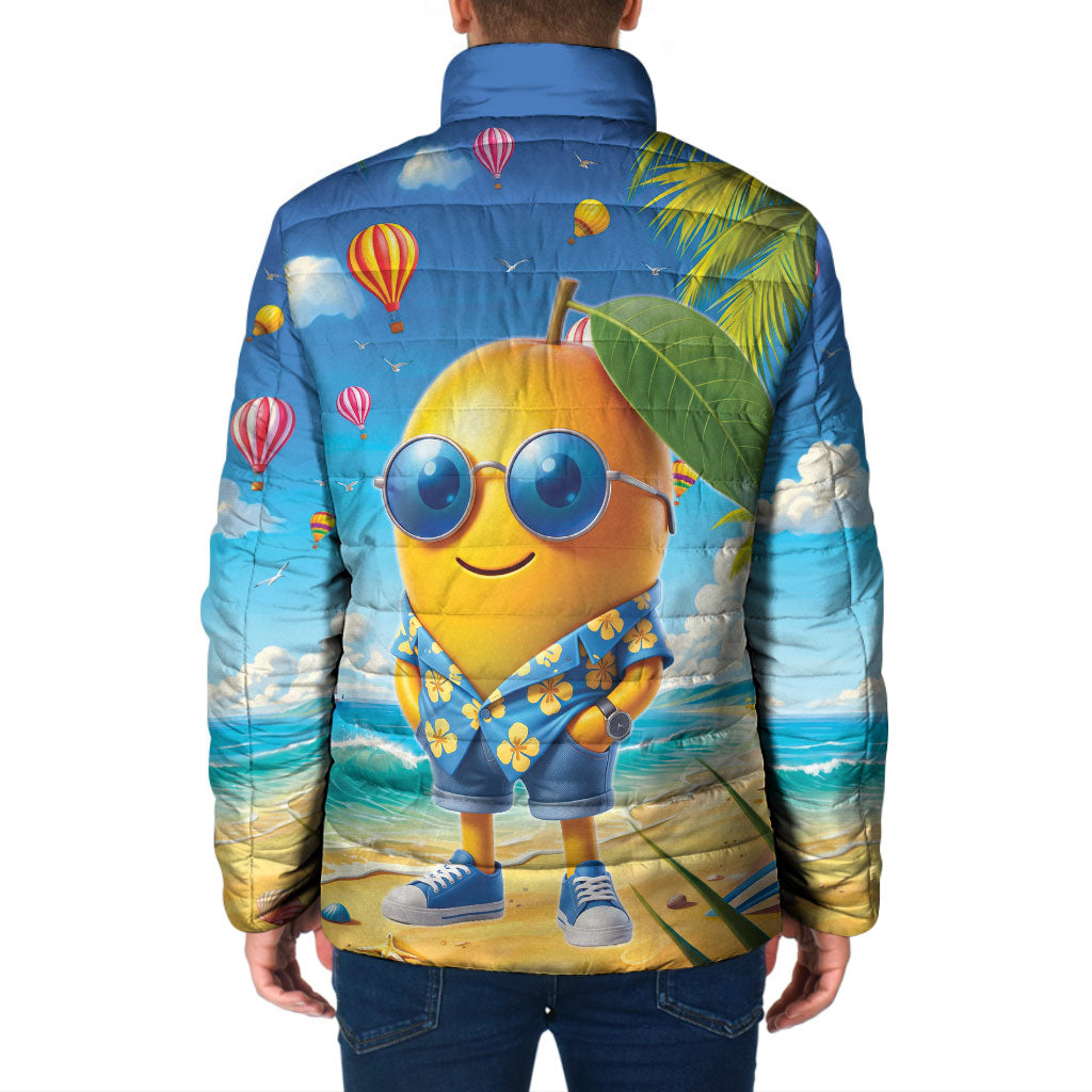Funny Hawaii Mango Padded Jacket Tropical Summer Beach Mascot Vacation LT19 - Polynesian Pride