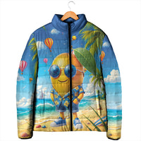 Funny Hawaii Mango Padded Jacket Tropical Summer Beach Mascot Vacation LT19 - Polynesian Pride