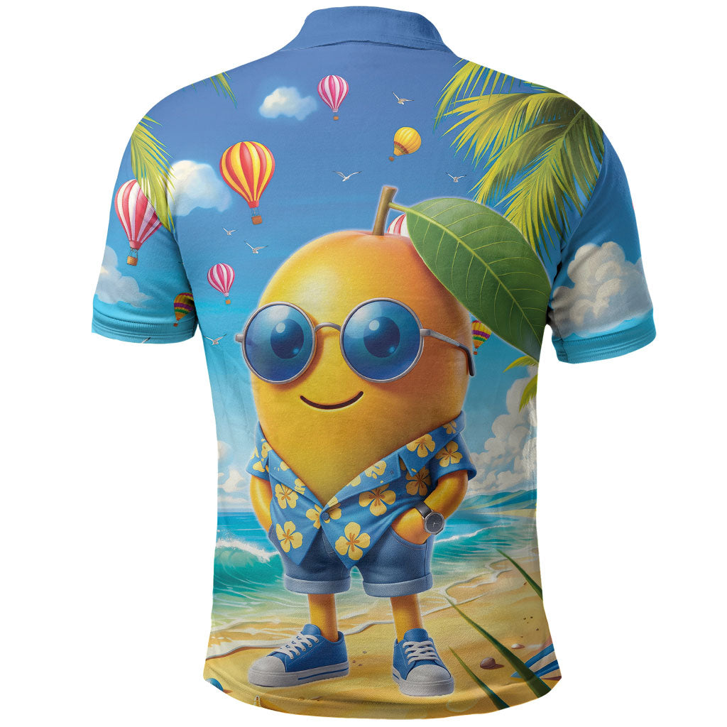 Funny Hawaii Mango Polo Shirt Tropical Summer Beach Mascot Vacation LT19 - Polynesian Pride