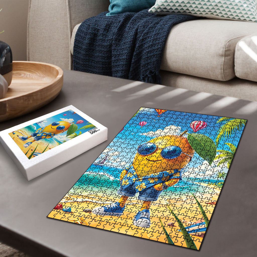 Funny Hawaii Mango Puzzle Tropical Summer Beach Mascot Vacation LT19 - Polynesian Pride