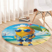 Funny Hawaii Mango Round Carpet Tropical Summer Beach Mascot Vacation LT19 - Polynesian Pride