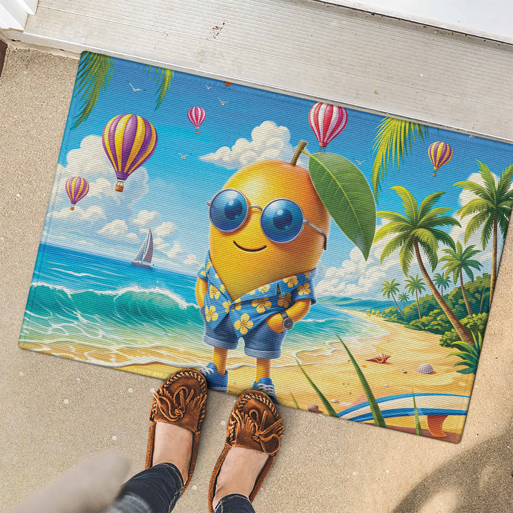 Funny Hawaii Mango Rubber Doormat Tropical Summer Beach Mascot Vacation LT19 - Polynesian Pride