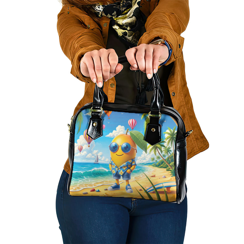 Funny Hawaii Mango Shoulder Handbag Tropical Summer Beach Mascot Vacation LT19 One Size Blue - Polynesian Pride