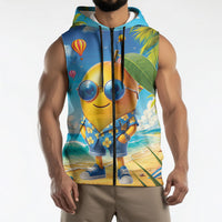 Funny Hawaii Mango Sleeveless Zip Hoodie Tropical Summer Beach Mascot Vacation LT19 - Polynesian Pride
