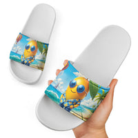 Funny Hawaii Mango Slide Sandals Tropical Summer Beach Mascot Vacation LT19 - Polynesian Pride