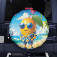 Funny Hawaii Mango Spare Tire Cover Tropical Summer Beach Mascot Vacation LT19 No hole Blue - Polynesian Pride