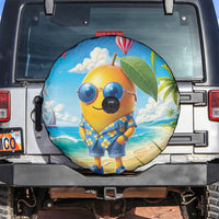 Funny Hawaii Mango Spare Tire Cover Tropical Summer Beach Mascot Vacation LT19 Blue - Polynesian Pride