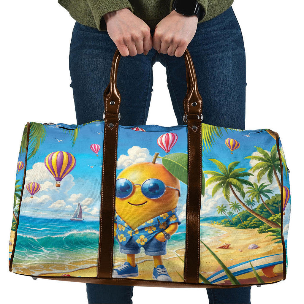 Funny Hawaii Mango Travel Bag Tropical Summer Beach Mascot Vacation LT19 Blue - Polynesian Pride