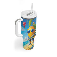Funny Hawaii Mango Tumbler With Handle Tropical Summer Beach Mascot Vacation LT19 - Polynesian Pride