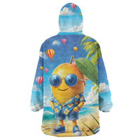 Funny Hawaii Mango Wearable Blanket Hoodie Tropical Summer Beach Mascot Vacation LT19 - Polynesian Pride
