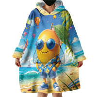 Funny Hawaii Mango Wearable Blanket Hoodie Tropical Summer Beach Mascot Vacation LT19 - Polynesian Pride