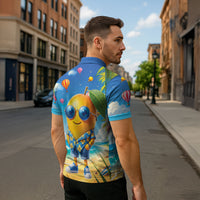 Funny Hawaii Mango Zipper Polo Shirt Tropical Summer Beach Mascot Vacation LT19 - Polynesian Pride