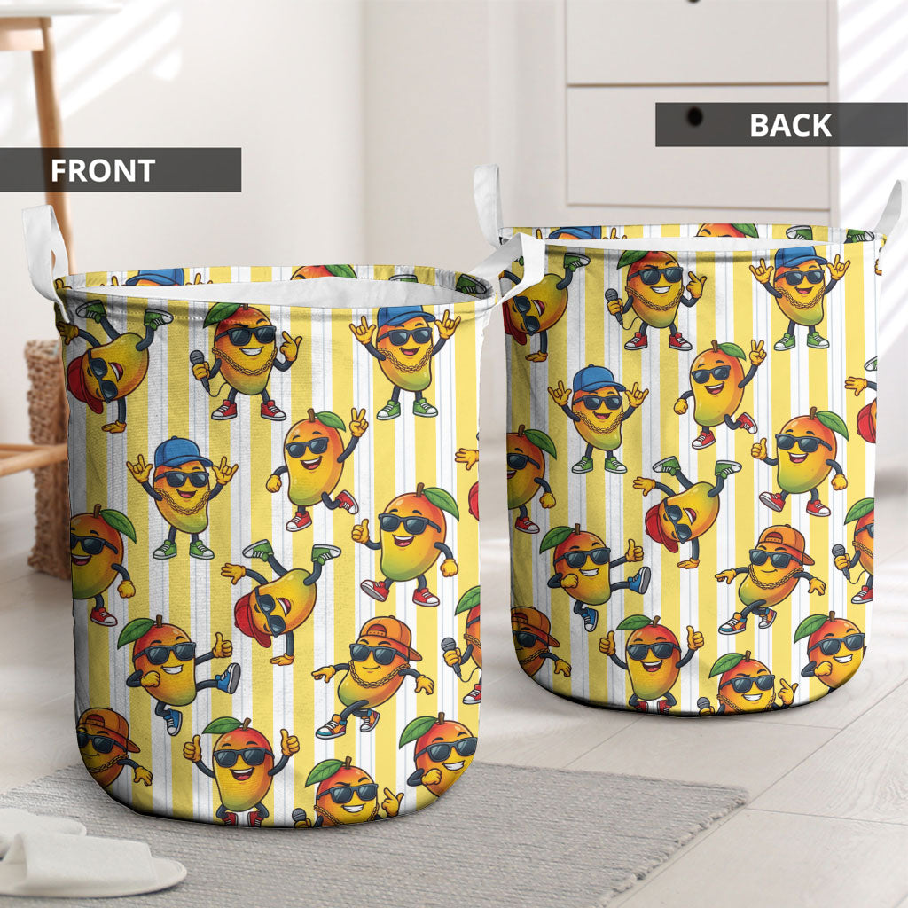 Funny Hawaii Mango Hip Hop Cartoon Laundry Basket Summer Beach Party LT19 - Polynesian Pride