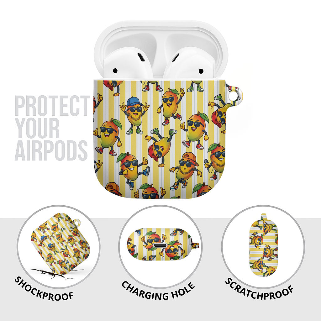 Funny Hawaii Mango Hip Hop Cartoon AirPods Case Summer Beach Party LT19 - Polynesian Pride