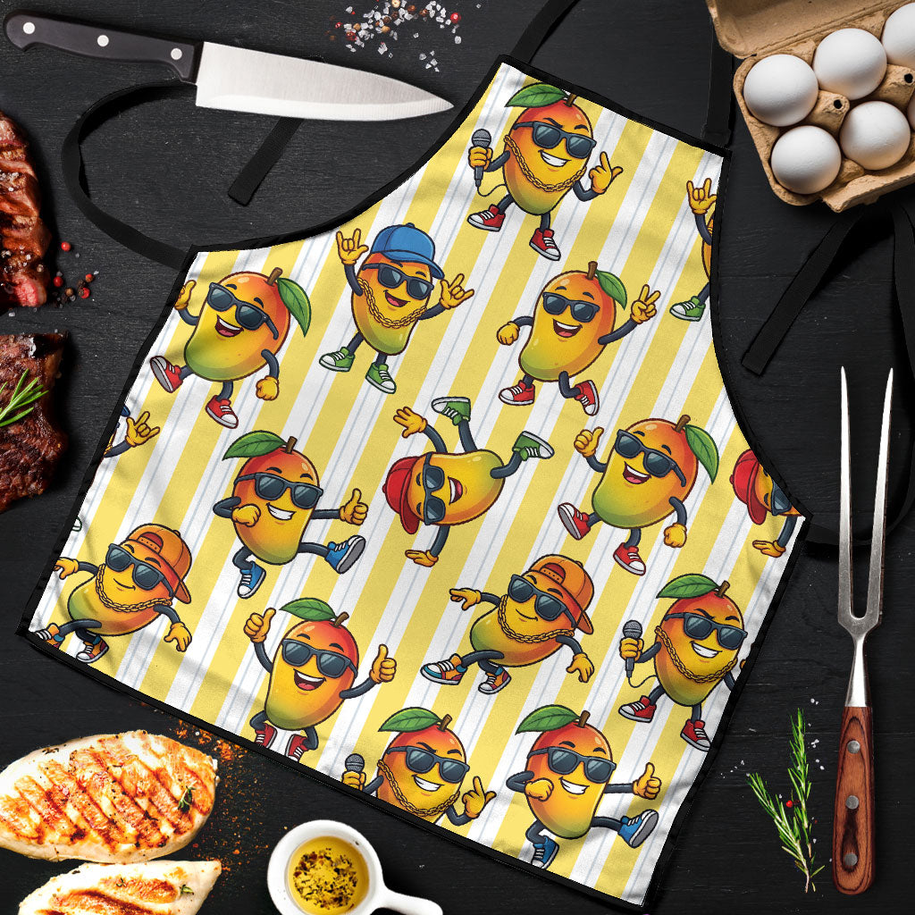 Funny Hawaii Mango Hip Hop Cartoon Apron Summer Beach Party LT19 Yellow - Polynesian Pride