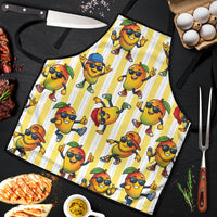 Funny Hawaii Mango Hip Hop Cartoon Apron Summer Beach Party LT19 Yellow - Polynesian Pride