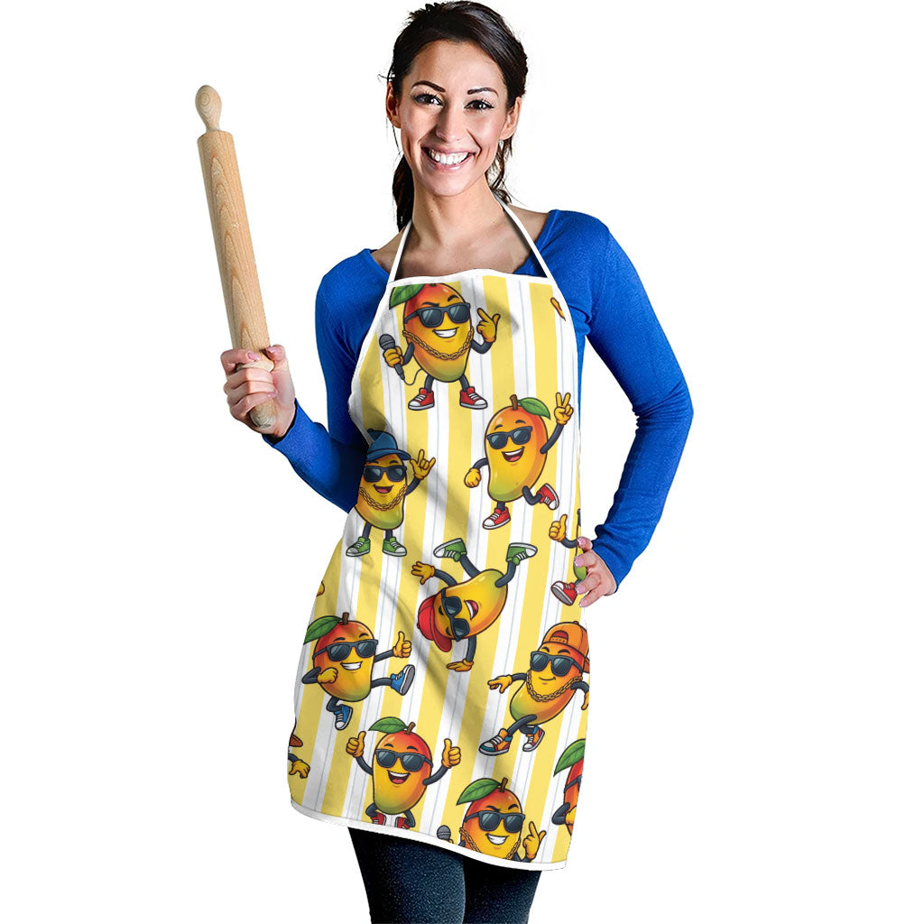 Funny Hawaii Mango Hip Hop Cartoon Apron Summer Beach Party LT19 - Polynesian Pride