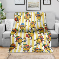 Funny Hawaii Mango Hip Hop Cartoon Blanket Summer Beach Party LT19 - Polynesian Pride