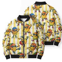 Funny Hawaii Mango Hip Hop Cartoon Bomber Puffer Jacket Summer Beach Party LT19 - Polynesian Pride
