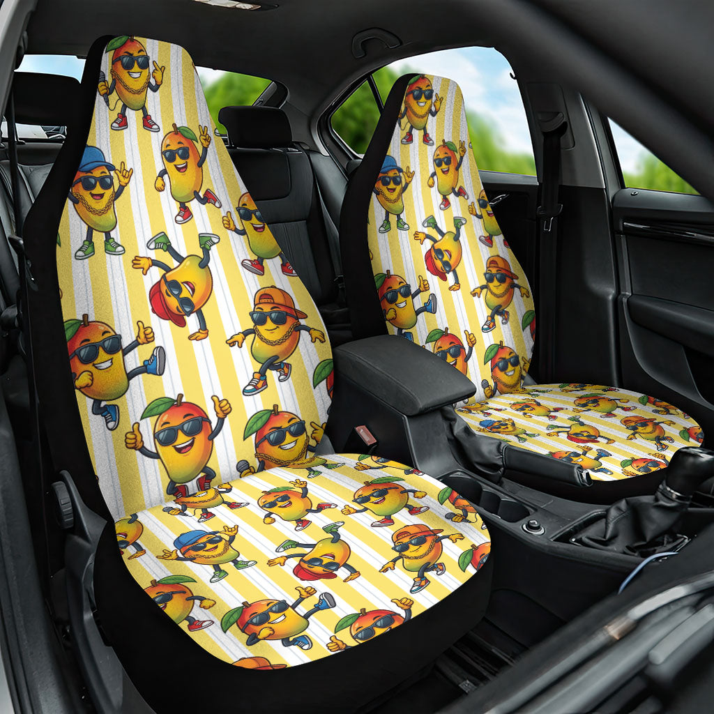 Funny Hawaii Mango Hip Hop Cartoon Car Seat Cover Summer Beach Party LT19 One Size Yellow - Polynesian Pride