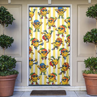 Funny Hawaii Mango Hip Hop Cartoon Door Cover Summer Beach Party LT19 Yellow - Polynesian Pride