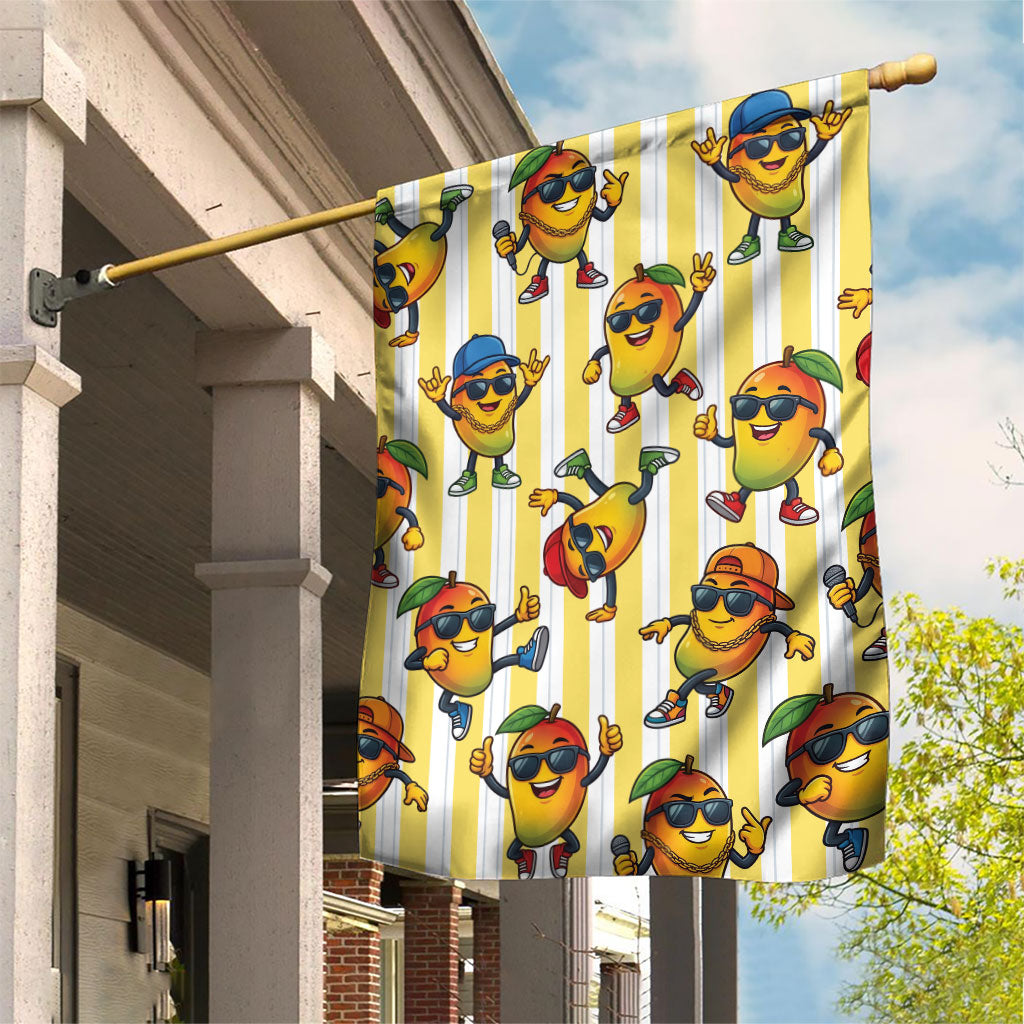 Funny Hawaii Mango Hip Hop Cartoon Garden Flag Summer Beach Party LT19 House Flag Yellow - Polynesian Pride