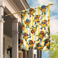 Funny Hawaii Mango Hip Hop Cartoon Garden Flag Summer Beach Party LT19 House Flag Yellow - Polynesian Pride