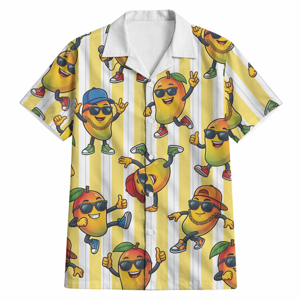 Funny Hawaii Mango Hip Hop Cartoon Hawaiian Shirt Summer Beach Party LT19 Yellow - Polynesian Pride