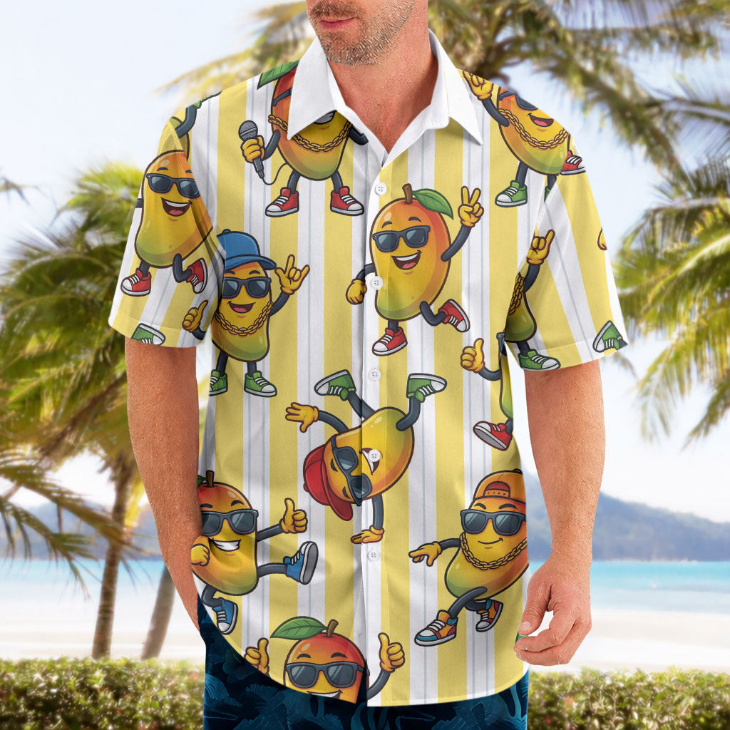 Funny Hawaii Mango Hip Hop Cartoon Hawaiian Shirt Summer Beach Party LT19 - Polynesian Pride