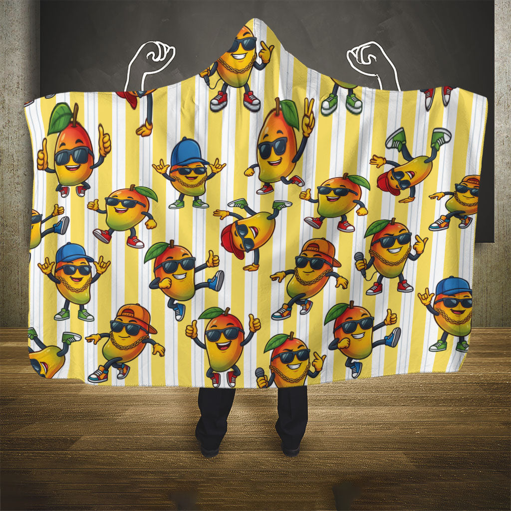 Funny Hawaii Mango Hip Hop Cartoon Hooded Blanket Summer Beach Party LT19 - Polynesian Pride