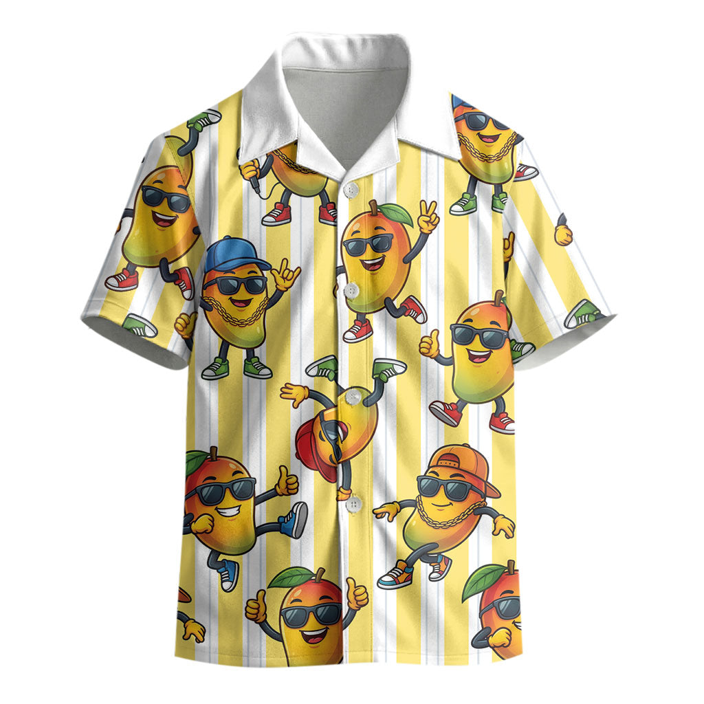 Funny Hawaii Mango Hip Hop Cartoon Kid Hawaiian Shirt Summer Beach Party LT19 - Polynesian Pride