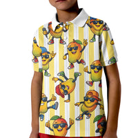 Funny Hawaii Mango Hip Hop Cartoon Kid Polo Shirt Summer Beach Party LT19 Kid Yellow - Polynesian Pride