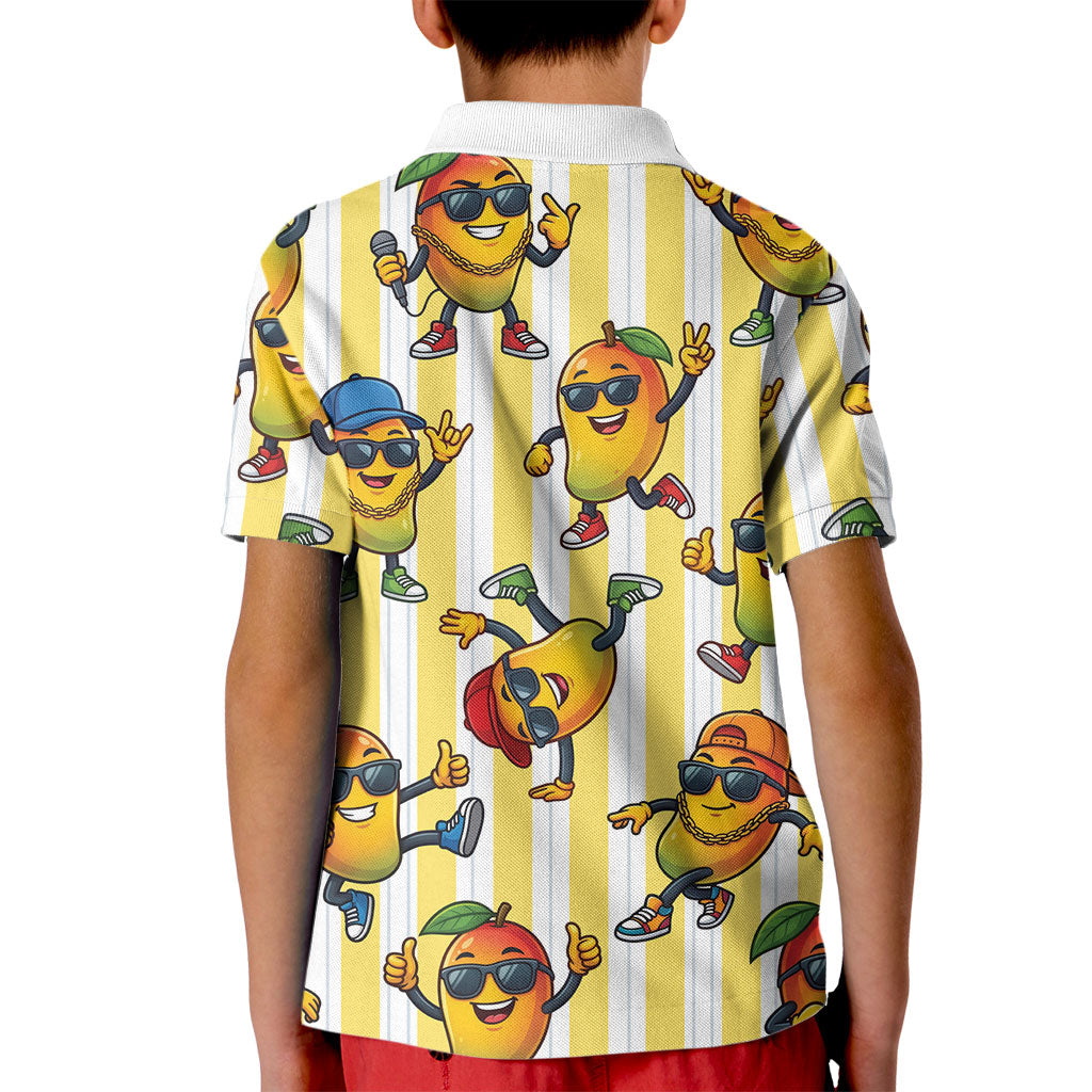 Funny Hawaii Mango Hip Hop Cartoon Kid Polo Shirt Summer Beach Party LT19 - Polynesian Pride