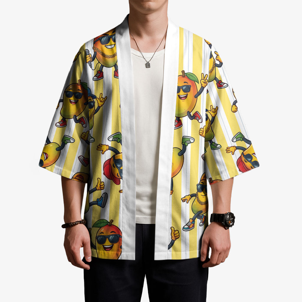 Funny Hawaii Mango Hip Hop Cartoon Kimono Summer Beach Party LT19 - Polynesian Pride
