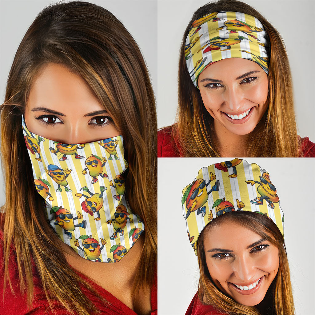 Funny Hawaii Mango Hip Hop Cartoon Neck Gaiter Summer Beach Party LT19 - Polynesian Pride