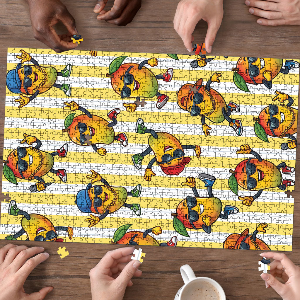 Funny Hawaii Mango Hip Hop Cartoon Puzzle Summer Beach Party LT19 - Polynesian Pride