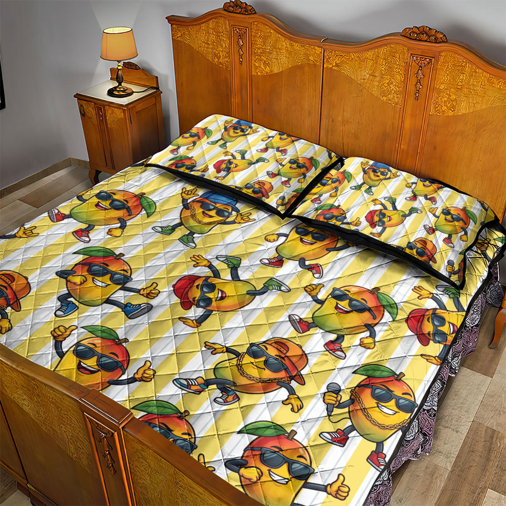 Funny Hawaii Mango Hip Hop Cartoon Quilt Bed Set Summer Beach Party LT19 - Polynesian Pride