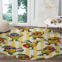Funny Hawaii Mango Hip Hop Cartoon Round Carpet Summer Beach Party LT19 - Polynesian Pride