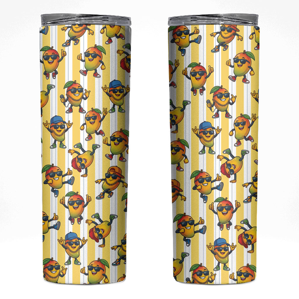 Funny Hawaii Mango Hip Hop Cartoon Skinny Tumbler Summer Beach Party LT19 Yellow - Polynesian Pride