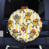 Funny Hawaii Mango Hip Hop Cartoon Spare Tire Cover Summer Beach Party LT19 No hole Yellow - Polynesian Pride