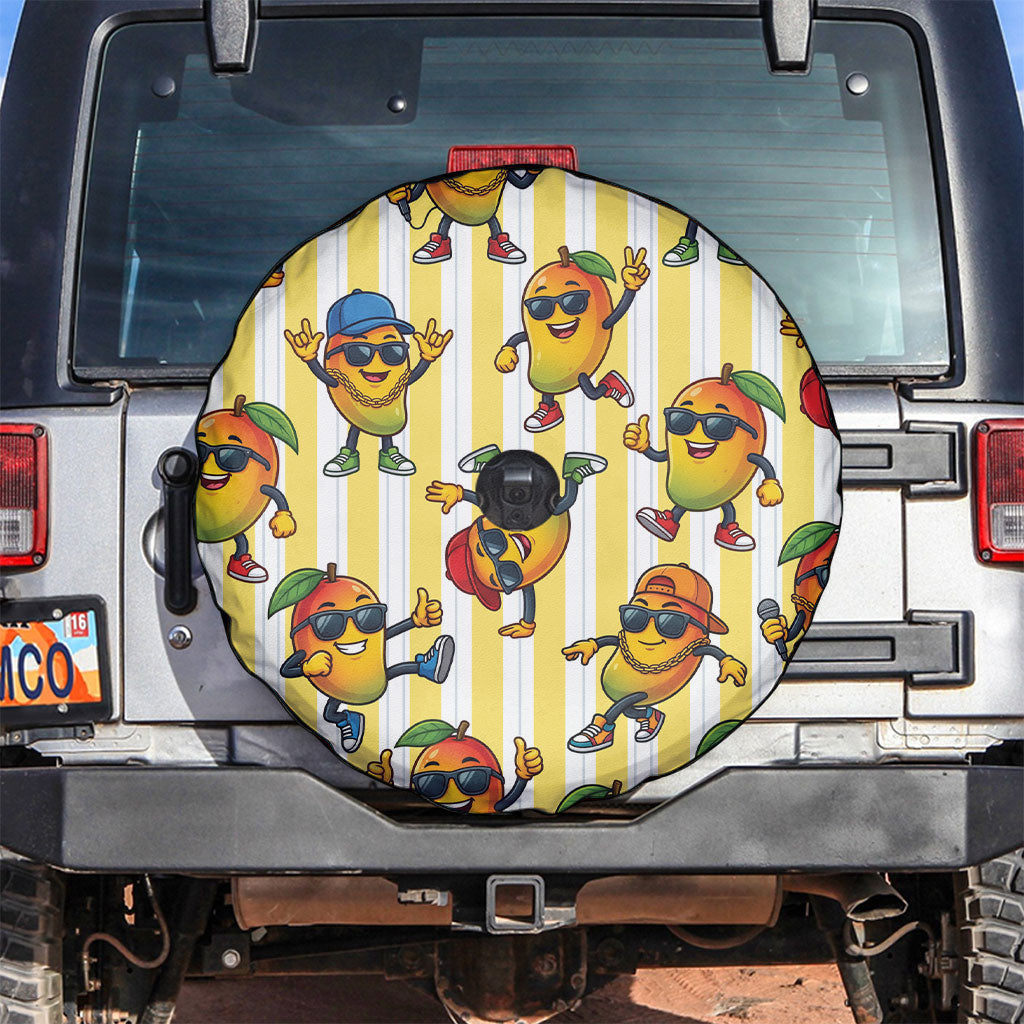 Funny Hawaii Mango Hip Hop Cartoon Spare Tire Cover Summer Beach Party LT19 Yellow - Polynesian Pride