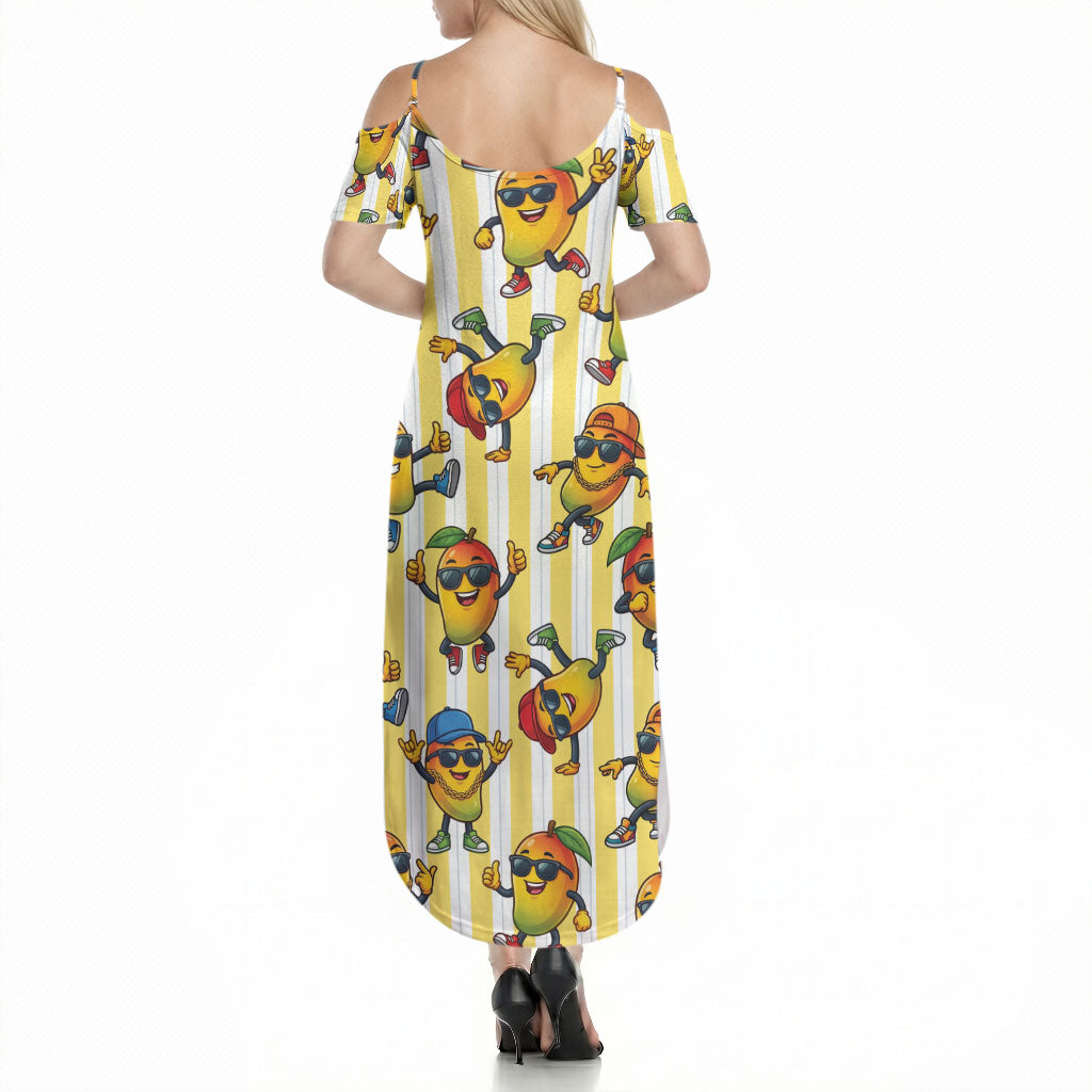 Funny Hawaii Mango Hip Hop Cartoon Summer Maxi Dress Summer Beach Party LT19 - Polynesian Pride