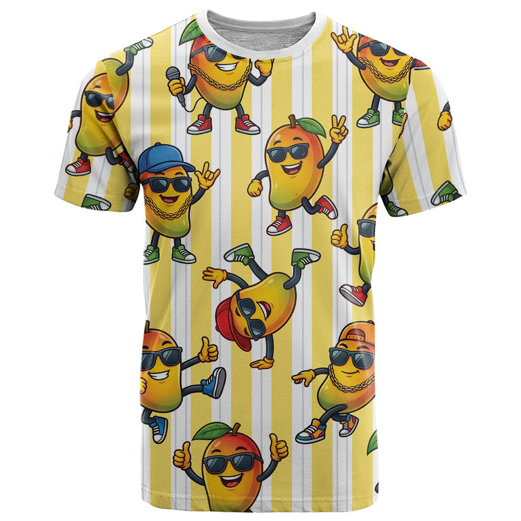 Funny Hawaii Mango Hip Hop Cartoon T Shirt Summer Beach Party LT19 Yellow - Polynesian Pride