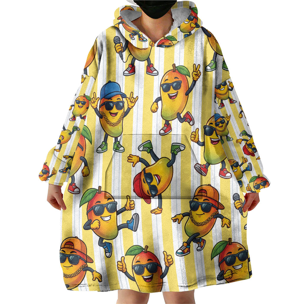Funny Hawaii Mango Hip Hop Cartoon Wearable Blanket Hoodie Summer Beach Party LT19 - Polynesian Pride