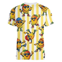 Funny Hawaii Mango Hip Hop Cartoon Women V-Neck T-Shirt Summer Beach Party LT19 - Polynesian Pride