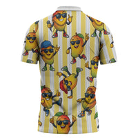 Funny Hawaii Mango Hip Hop Cartoon Zipper Polo Shirt Summer Beach Party LT19 - Polynesian Pride
