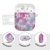 Pink Aloha Hawaiian AirPods Case Tropical Flower Palm Leaf Pattern LT19 - Polynesian Pride