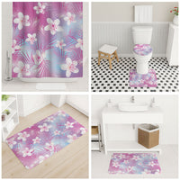 Pink Aloha Hawaiian Bathroom Set Tropical Flower Palm Leaf Pattern LT19 - Polynesian Pride
