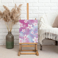 Pink Aloha Hawaiian Canvas Wall Art Tropical Flower Palm Leaf Pattern LT19 - Polynesian Pride