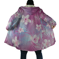 Pink Aloha Hawaiian Cloak Tropical Flower Palm Leaf Pattern LT19 - Polynesian Pride